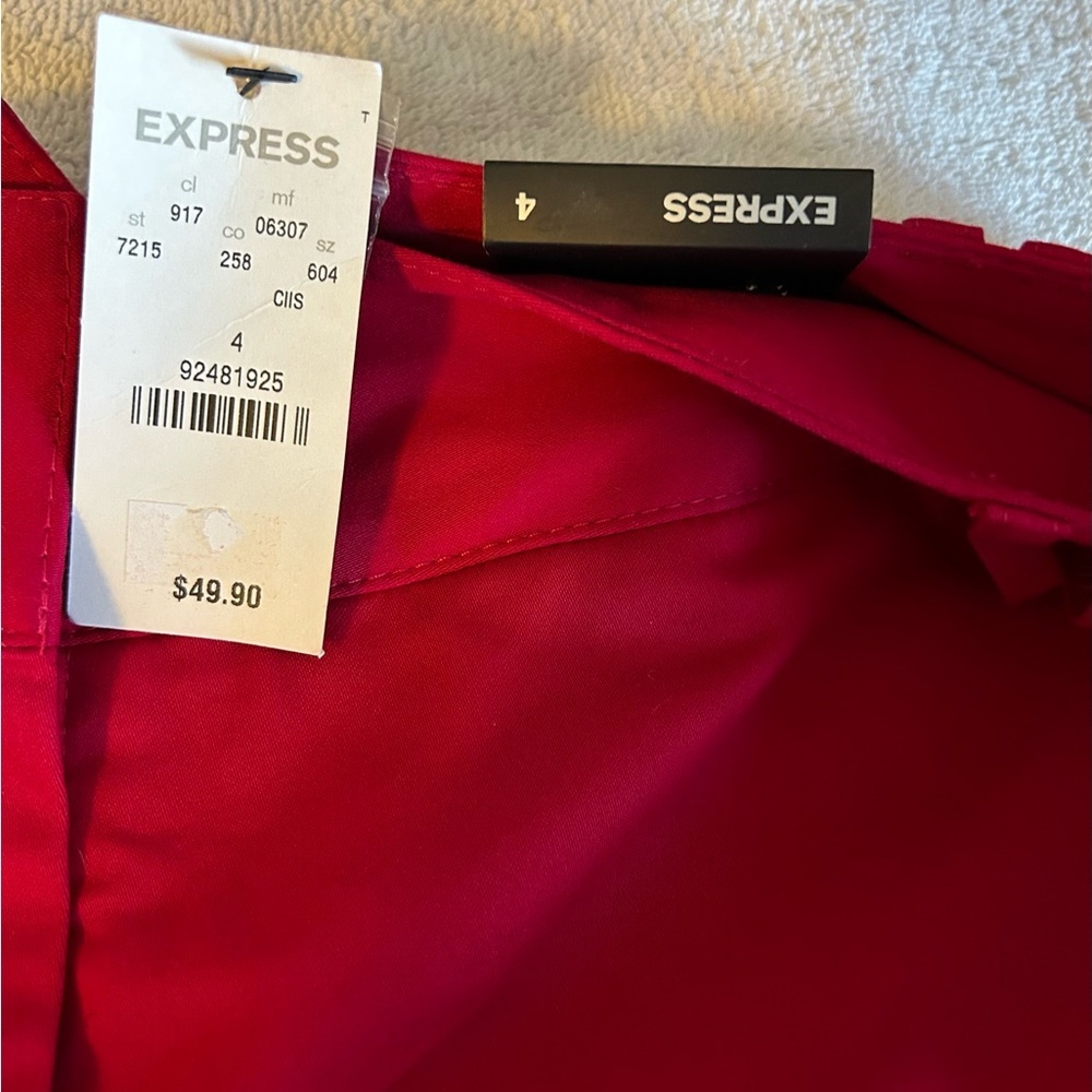 NWT Express vibrant hot pink cotton blend Shorts - Picture 2 of 9